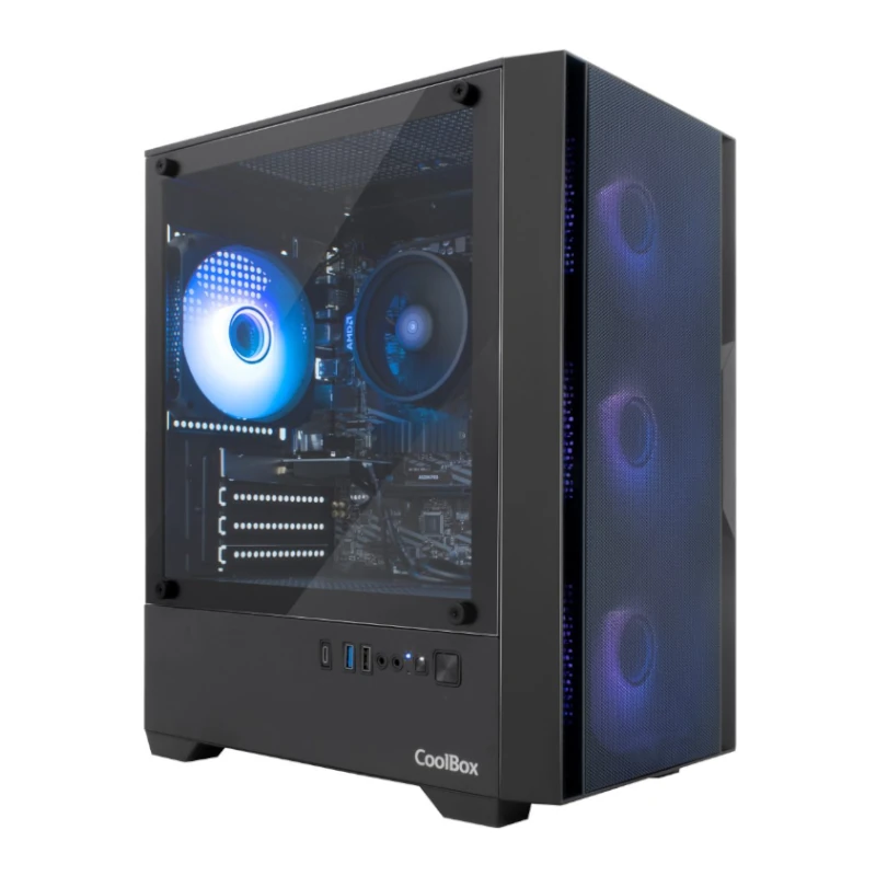 Coolbox Caja Gaming MATX GM200 F.Mesh S.FTE ARGB N - Imagen 2