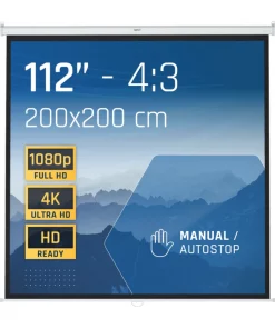 iggual Pantalla manual 4:3 112" 200x200 cm