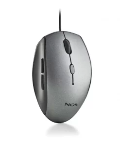 NGS WIRED ERGO SILENT MOUSE + USB TYPE C ADAP GRAY