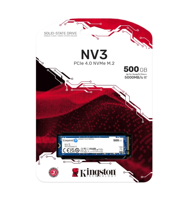 Kingston NV3 SSD 500GB PCIe NVMe Gen 4.0 - Imagen 3